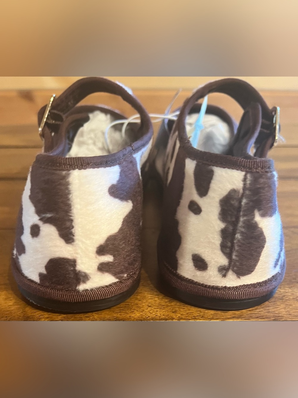 NWT Universal Thread Brown Cow Print Mary Jane Flats Size 10 - Picture 10 of 11